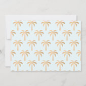 トロピカル金ゴールドパームツリーサンキューカード サンキューカード (裏面)