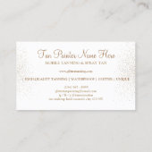 トロピカル金ゴールドパームツリースプレータンスパークル 名刺 (裏面)