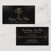 トロピカル金ゴールドパームツリータンスプレきらめくイ 名刺 (正面/裏面)