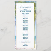 トロピカル金ゴールドパームツリービーチ結婚写真 プログラム (裏面)