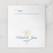 トロピカル金ゴールドパームツリーモダンビーチ結婚ズ プレイスカード (外部開封)