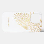 トロピカル金ゴールドパームリーフ、お名前 Case-Mate iPhoneケース (裏面 (横))