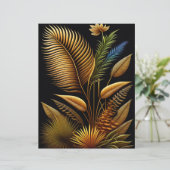 トロピカル金ゴールドリーズのアートワークのスクラップブック紙 (スタンド正面)