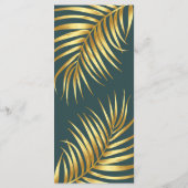 トロピカル金ゴールド結婚のメニュー メニュー (裏面)