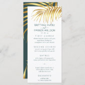 トロピカル金ゴールド結婚のメニュー メニュー (正面/裏面)