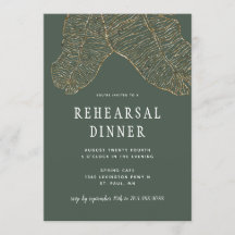 トロピカル金ゴールド結婚植物学のリハーサルディナー