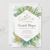 トロピカル金ゴールド葉パームズサマーキンセニェラ 招待状 (正面)