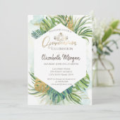 トロピカル金ゴールド葉パームズサマーキンセニェラ 招待状 (スタンド正面)