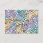 トロピカル金ゴールド葉パームデザイン 名刺 (正面)