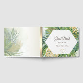 トロピカル金ゴールド葉パーム夏 ゲストブック (全面)