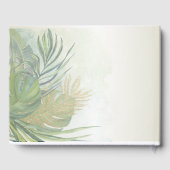 トロピカル金ゴールド葉パーム夏 ゲストブック (裏面)