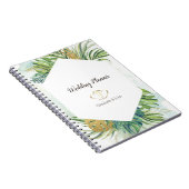 トロピカル金ゴールド葉パーム夏 ノートブック (右側)
