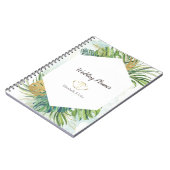 トロピカル金ゴールド葉パーム夏 ノートブック (左側)