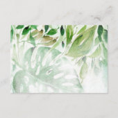 トロピカル金ゴールド&グリーンモンステラ葉披露宴 エンクロージャーカード (裏面)