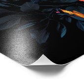 トロピカル開花オンブラック フォトプリント            (角)