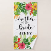 トロピカル開花マザーオブザブライド・ギフト バスタオル (バスタオル)