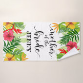 トロピカル開花マザーオブザブライド・ギフト バスタオル (バスタオル)