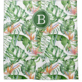 トロピカル離れイニシャルシャワーカーテン シャワーカーテン (正面)