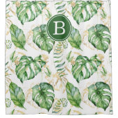 トロピカル離れイニシャルシャワーカーテン シャワーカーテン (正面)