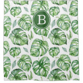 トロピカル離れイニシャルシャワーカーテン シャワーカーテン (正面)