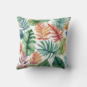 トロピカル離れオレンジとグリーン クッション (裏面)