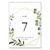 トロピカル離れグリーメスペインのサ結婚ーズ テーブルナンバー (裏面)