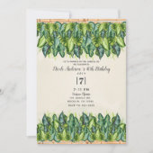 トロピカル離れジャングル誕生日&バンブーボタニカル 招待状 (正面)