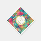 トロピカル離れパームスマー結婚ズ紙 スタンダードカクテルナプキン (角)