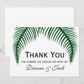 トロピカル離れパーム結婚ズ・サンキュー サンキューカード (正面/裏面)