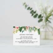 トロピカル離れベイビーシャワー予約リクエストカード エンクロージャーカード (スタンド正面)