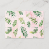 トロピカル離れベイビーシャワー予約リクエストカード エンクロージャーカード (裏面)