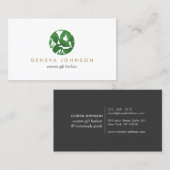 トロピカル離れロゴ庭師、快適、ギフト 名刺 (正面/裏面)