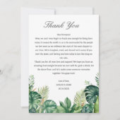 トロピカル離れ結婚披露宴 サンキューカード (正面)
