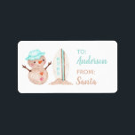 トロピカル雪だるまギフトラベルシール ラベル<br><div class="desc">今年祝のおもしろいの雪だるまギフトラベルのシールでパーソナライズされたの休日！</div>