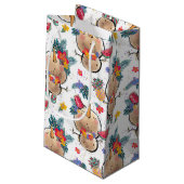 トロピカル雪だるまホワイトクリスマスバッグ スモールペーパーバッグ (裏面アングル)