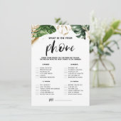 トロピカル電話のブライダルシャワーゲーム エンクロージャーカード (スタンド正面)