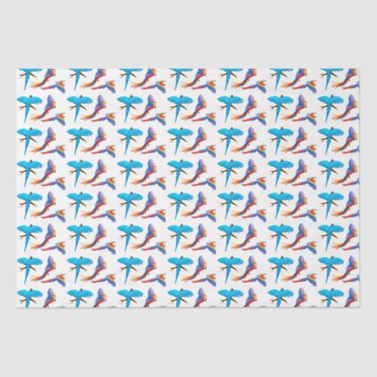 トロピカル飛んでいるマカオパロッツティッシュペーパー 薄葉紙 (正面)