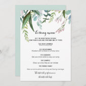 トロピカル魅力的フローラと緑のメキスをするニュー (正面/裏面)