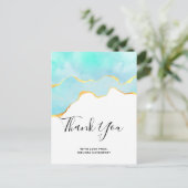 トロピカル鮮やかグリーン(金ゴールドあり縁ど) ポストカード (スタンド正面)