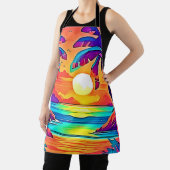 トロピカル鮮やかサンセットアート エプロン (インサイチュ)