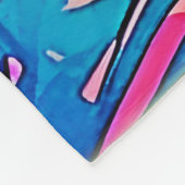 トロピカル鮮やかサンセットアート フリースブランケット (角)