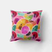 トロピカル鮮やかシトラススライス模様 クッション (裏面)