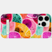 トロピカル鮮やかシトラススライス模様 Case-Mate iPhoneケース (裏面 (横))