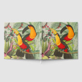 トロピカル鮮やかトゥーカンバードアートエキゾチックなジャングル ゲストブック (全面)