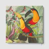 トロピカル鮮やかトゥーカンバードアートエキゾチックなジャングル ゲストブック (裏面)