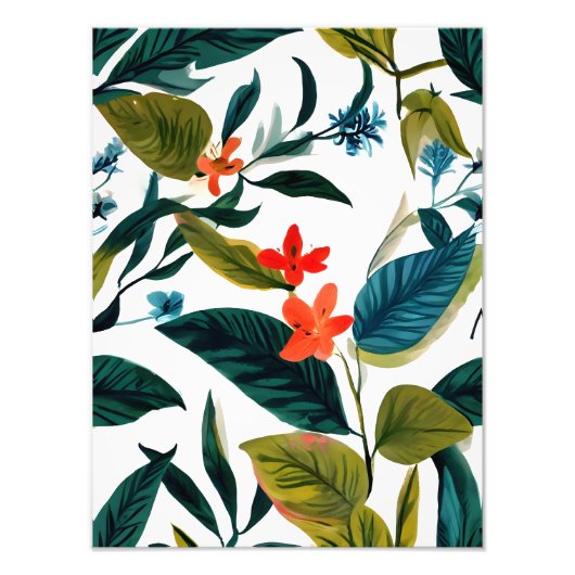 トロピカル鮮やかフローラアート – パラダイスのスプラッシュ フォトプリント (正面)