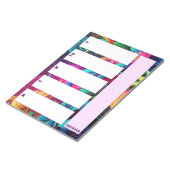 トロピカル鮮やかフローラ週間カレンダーメモ帳 ノートパッド (アングル)