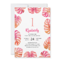 トロピカル1thバースデーパーティーピンクサマービーチ