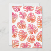 トロピカル1thバースデーパーティーピンクサマービーチ 招待状 (裏面)