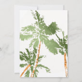 トロピカル50と素晴らしいヤシの木の誕生日パーティー 招待状 (裏面)